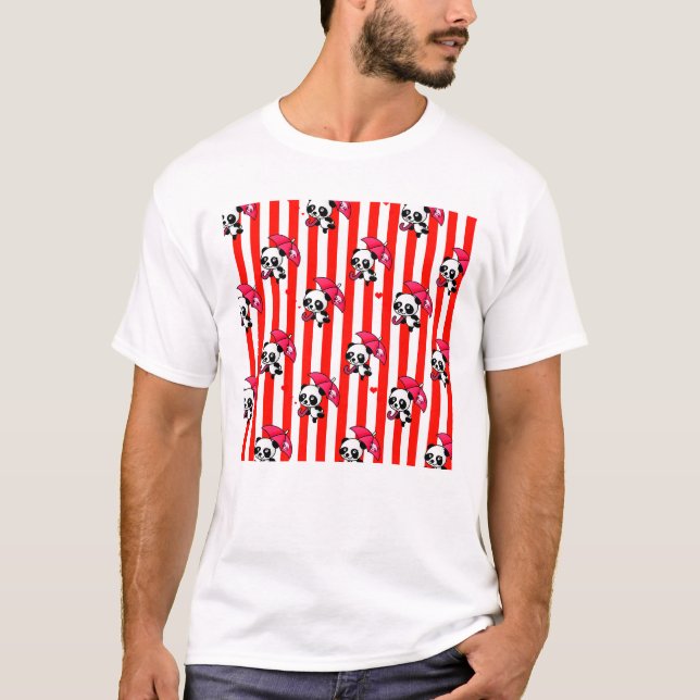 T-shirt Blancs rouges mignons (Devant)