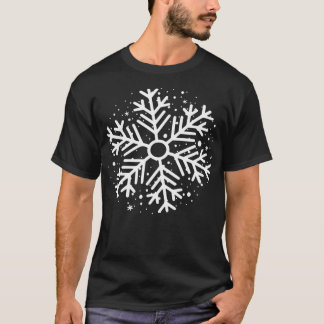 T-shirt Blancs Snowflakes Joyeux costume de Noël