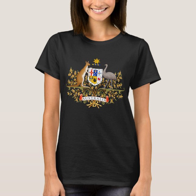 T-shirt 🇦 🇺 blason australien Australie Kangaroo 🦘 (Devant)