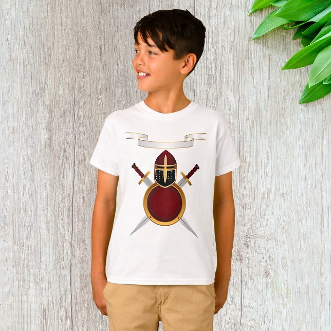 T-shirt Blason de Chevalier Médiéval Casque Épées Bouclier (Créateur téléchargé)