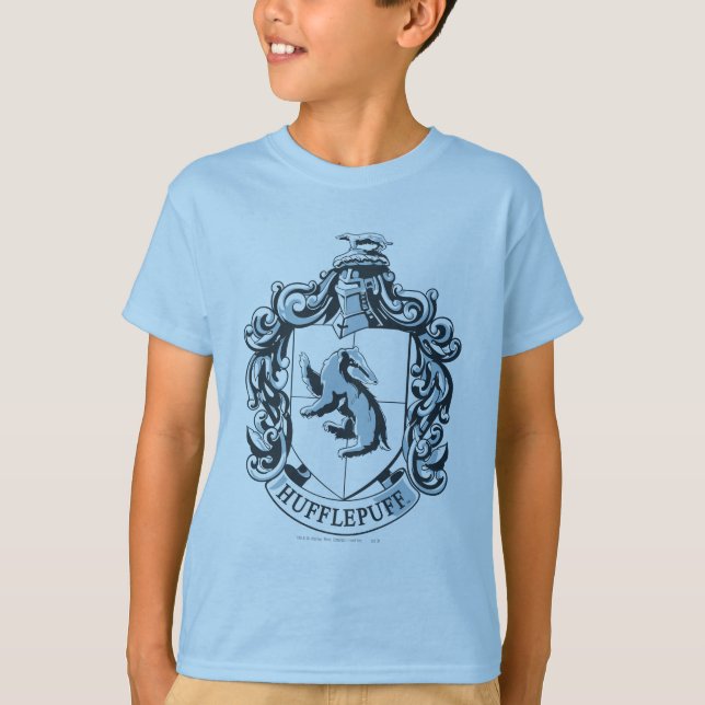 T-shirt Blason de Poufsouffle Bleu (Devant)