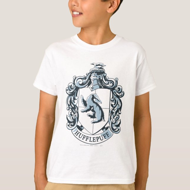T-shirt Blason de Poufsouffle Bleu (Devant)