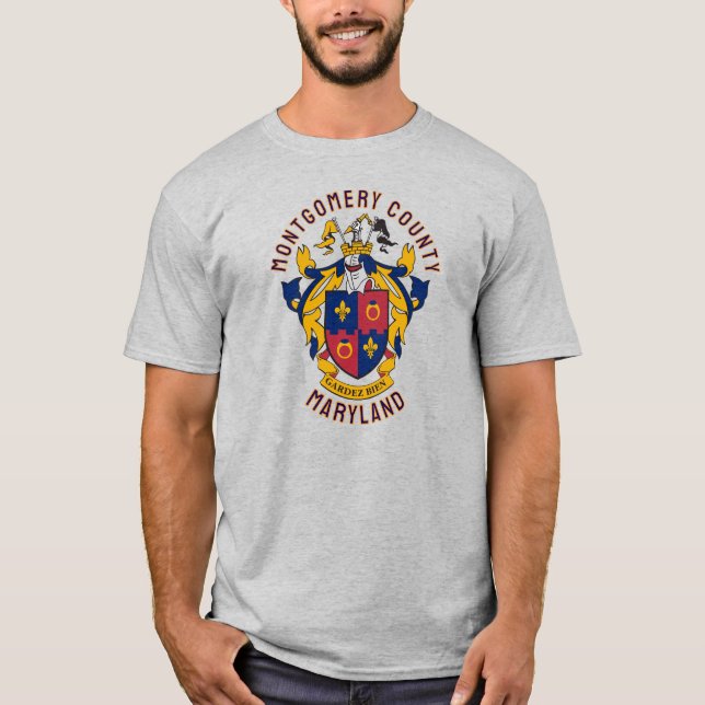 T-shirt Blason du comté de Montgomery, Maryland (Devant)