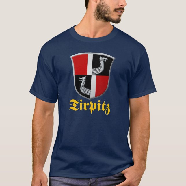 T-shirt Blason du cuirassé Tirpitz (Devant)