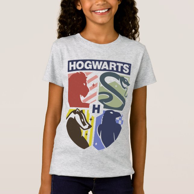 T-Shirt Blason timbré vintage HOGWARTS™ (Devant)