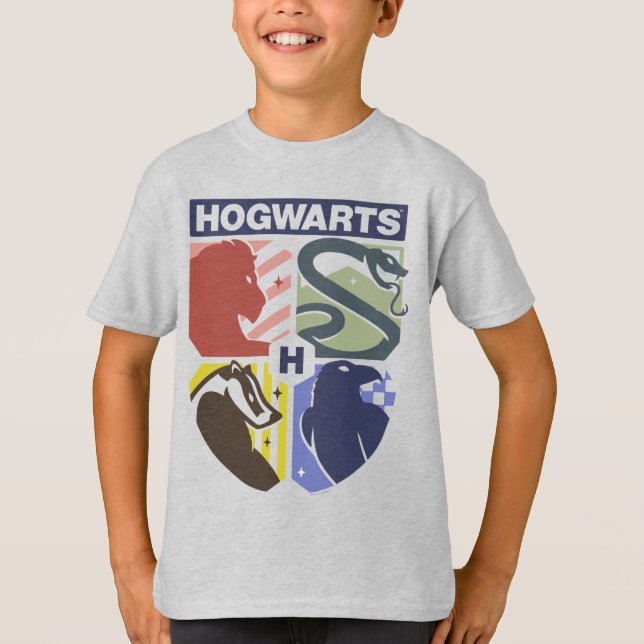 T-shirt Blason timbré vintage HOGWARTS™ (Devant)
