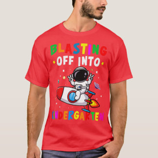 T-shirt Blasting Off Into Kindergarten Back To School Boys