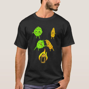T-shirt Blé Bière Fusion Hops Bière Pour Boire La Bière