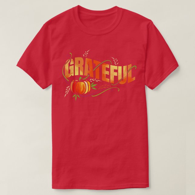 T-shirt Blé citrouille Ear Grateful Thanksgiving (Design devant)