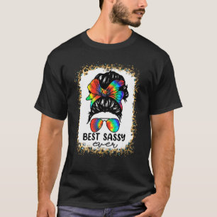 T-shirt Bleach Best Sassy Ever Tie Dye Messy Bun Hair Moth