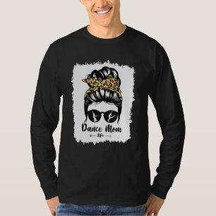 T-shirt Bleach Dance Maman Messy Bun Cheveux Leopard Dance