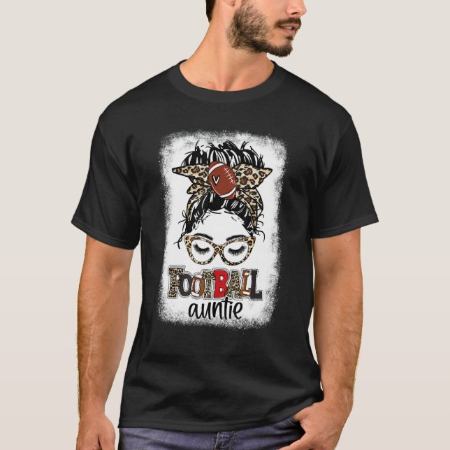 T-shirt Bleach Football Auntie Football Fan Game Day   Mes (Devant)