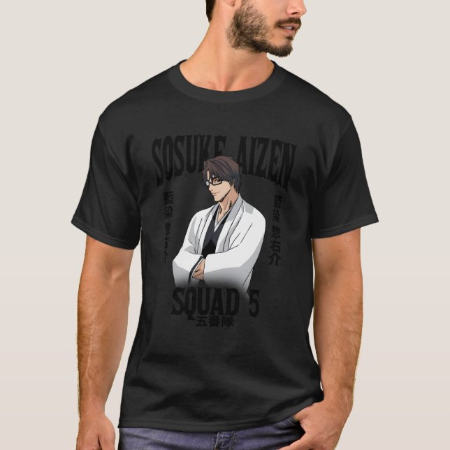 T-shirt Bleach Sosuke Aizen Squad 5 (Devant)