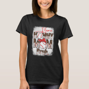 T-shirt Bleached Baseball Boy Son Maman Maman Maman Maman 