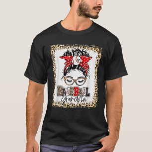 T-shirt Bleached Baseball Grandma Messy Bun Jour Mothe