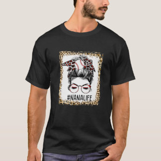 T-shirt Bleached Baseball Nana Messy Bun Jeu
