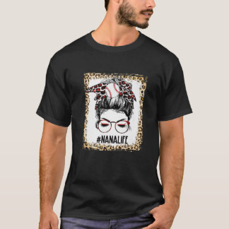 T-shirt Bleached Baseball Nana Messy Bun Jeu