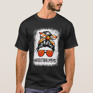 T-shirt Bleached Basketball Mema Life Messy Bun Basketball