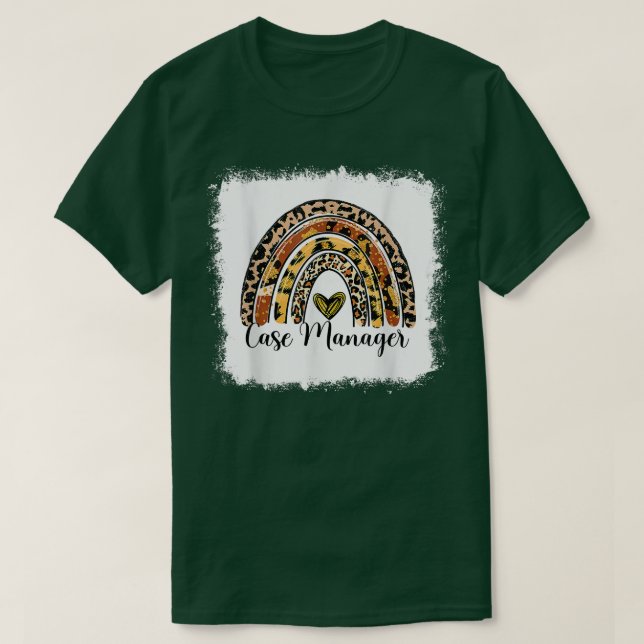 T-shirt Bleached Case Manager Rainbow Social Services Hall (Design devant)