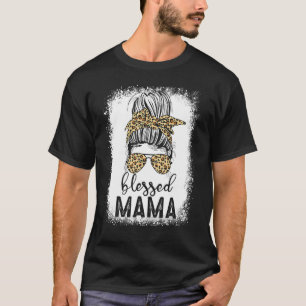 T-shirt Bleached Christian Maman Messy Bun Blessé Mama Mot