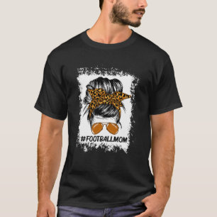 T-shirt Bleached Football Américain Leopard Maman Vie Mess