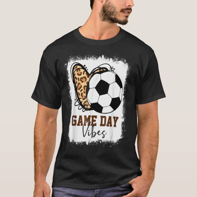 T-shirt Bleached Game Day Vibes Soccer Team Men Women Boys (Devant)