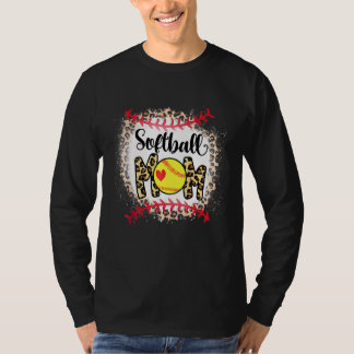 T-shirt Bleached Leopard Ball Maman's Day Softball Mo