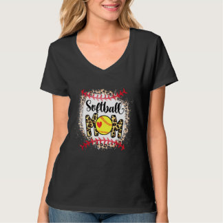 T-shirt Bleached Leopard Ball Maman's Day Softball Mo