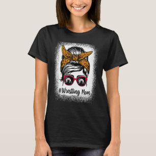 T-shirt Bleached Life Lutter Maman Leopard Messy bun Glas