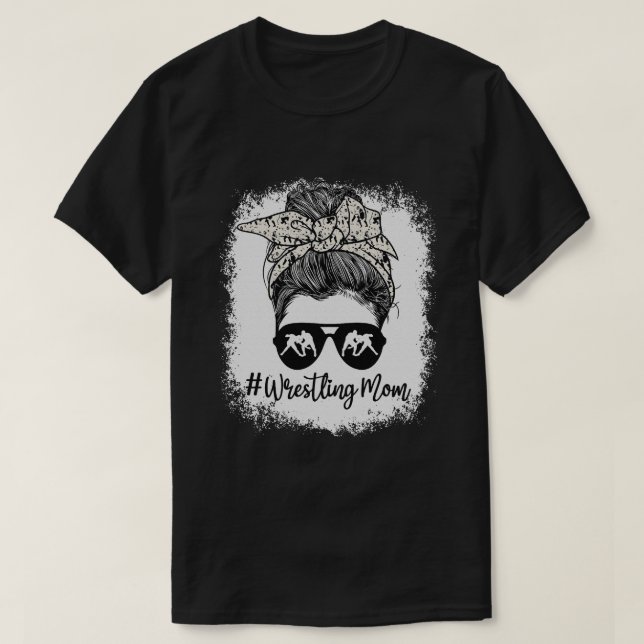 T-shirt Bleached Life Wrestling Maman Messy bun Lunettes (Design devant)