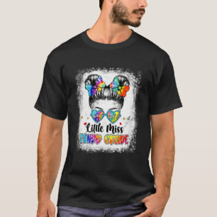 T-shirt Bleached Little Miss Troisième Classe Messy Bun Re