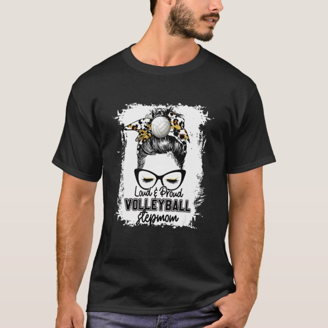 T-shirt Bleached Loud & Fiers Volleyball Stepmaman jeu de  (Devant)