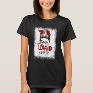 T-shirt Bleached Messy Bun One Loved Gangster Valentine