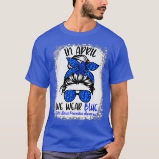 T-shirt Bleached Messy Bun Ruban Prévention de la maltrait