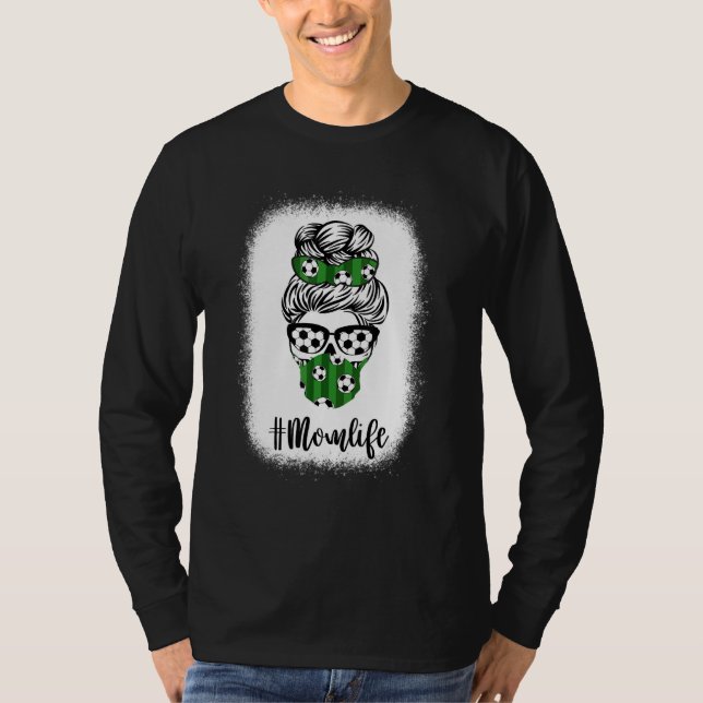 T-shirt Bleached Messy Cheveux Portant des lunettes de sol (Devant)