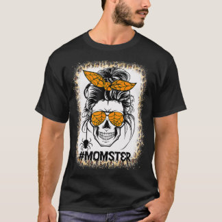 T-shirt Bleached Momster Sugar Skull Mom Halloween Party C