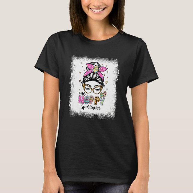 T-shirt Bleached One Hoppy Spencer Enseignant Bunny Jour d (Devant)