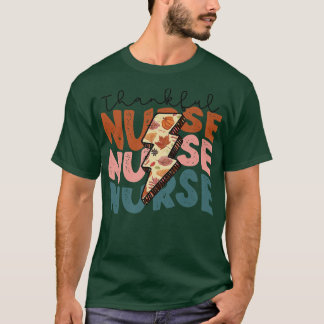 T-shirt Bleached One Thankful Nurse Retro Thanksgiving Nur