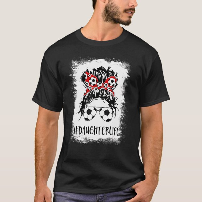 T-shirt Bleached Soccer Fille Vie Messeuse Bun Femmes Moth (Devant)