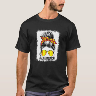 T-shirt Bleached Softball Maman Jour de jeu Tee Softball M