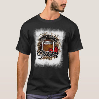 T-shirt Bleached Touchdown Saison Football Maman Jour De J