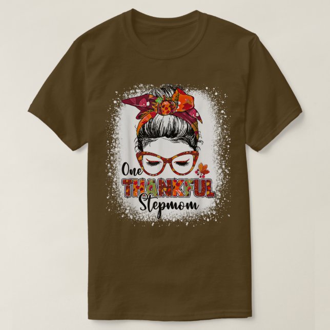 T-shirt Bleached Une belle belle mère pas merci chichi bun (Design devant)