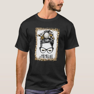 T-shirt Bleached Volleyball Mème Messy Bun Jeu Mère