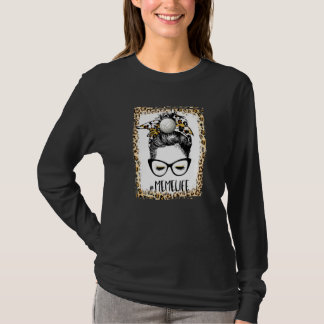 T-shirt Bleached Volleyball Mème Messy Bun Jeu Mère