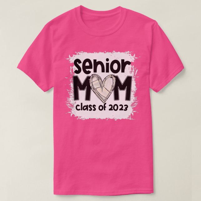 T-shirt Bleached Volleyball Senior Mom 2023 Volleyball Gra (Design devant)