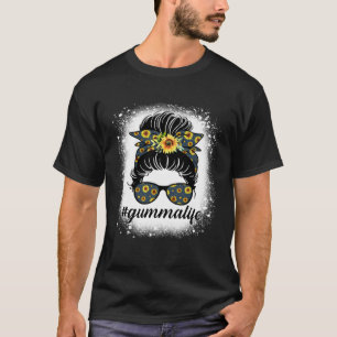 T-shirt Bleaches Gumma Life Messy Cheveux Bun Sunflower Mo