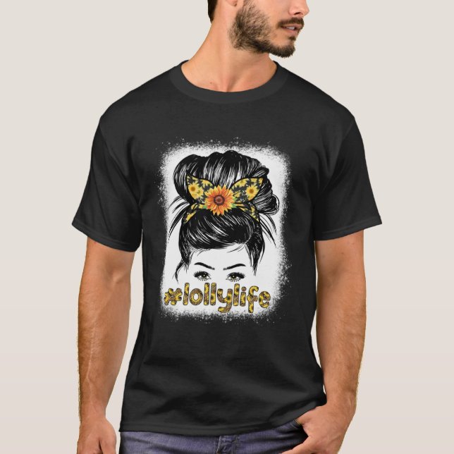 T-shirt Bleaches Lolly Messy Cheveux Bun Tournesol Femmes  (Devant)