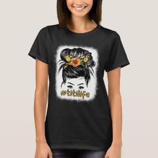 T-shirt Bleaches Titi Messy Cheveux Bun Tournesol Femmes M