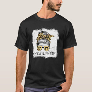 T-shirt Bleaching Life Lutter Maman Leopard Messy Bun Gla