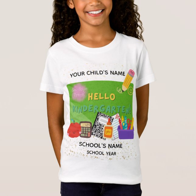 T-Shirt BLEEGRAPHICS : Bonjour, maternelle ! (Devant)